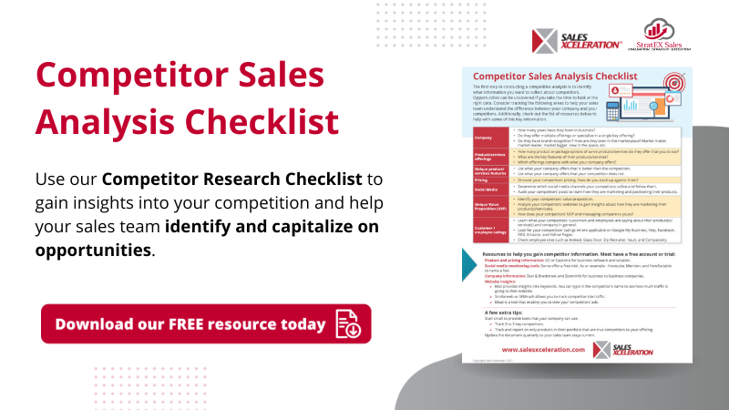 Competitor Sales Analysis Checklist